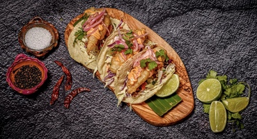 Tacos estilo Baja with fish or shrimp (3)